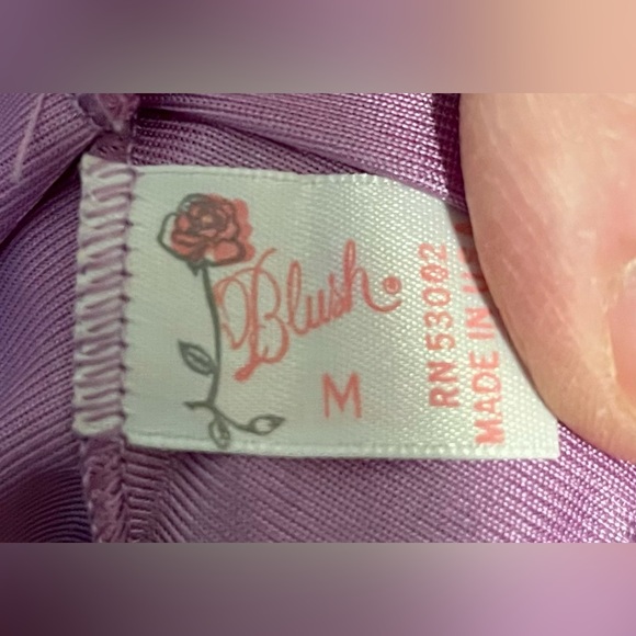 Vintage 1950s Sexy Nightgown/Dress Slip by Blush Intimates. Lilac, Lace, Size M - Picture 10 of 10
